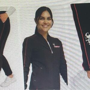 Snoopy Black Joggers and Jacket with Red Stripes